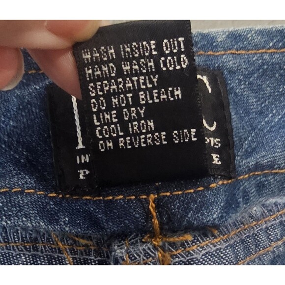 Vtg INC International Concepts Women's Size 8P Beaded Boot Light Wash Y2K Jeans - Picture 15 of 15